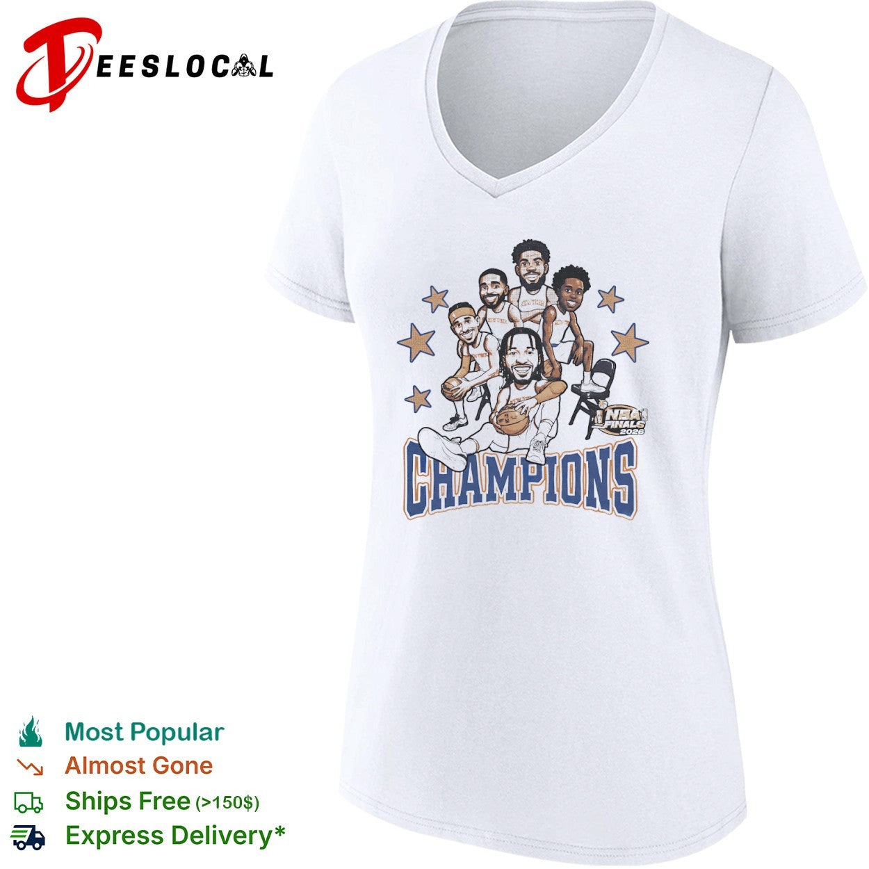 New York Knicks NBA Finals 2026 Champions caricature shirt