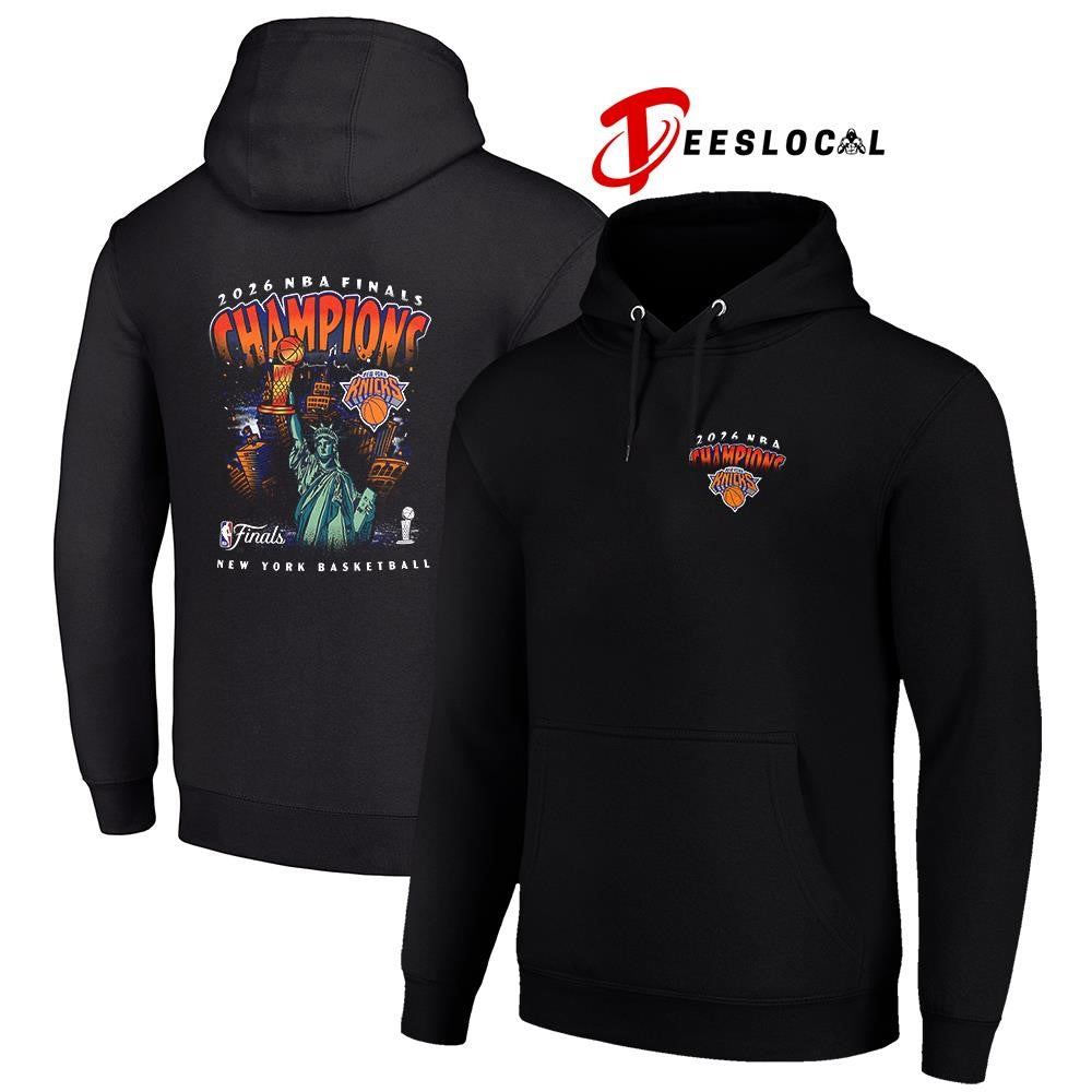 New York Knicks NBA Finals Champions Statue of Liberty trophy graphic shirt