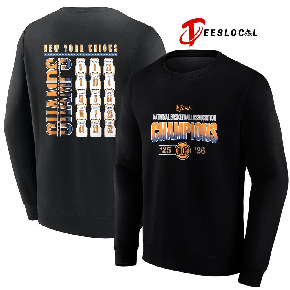New York Knicks NBA Finals Champions roster shirt