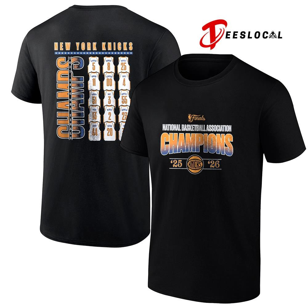 New York Knicks NBA Finals Champions roster shirt