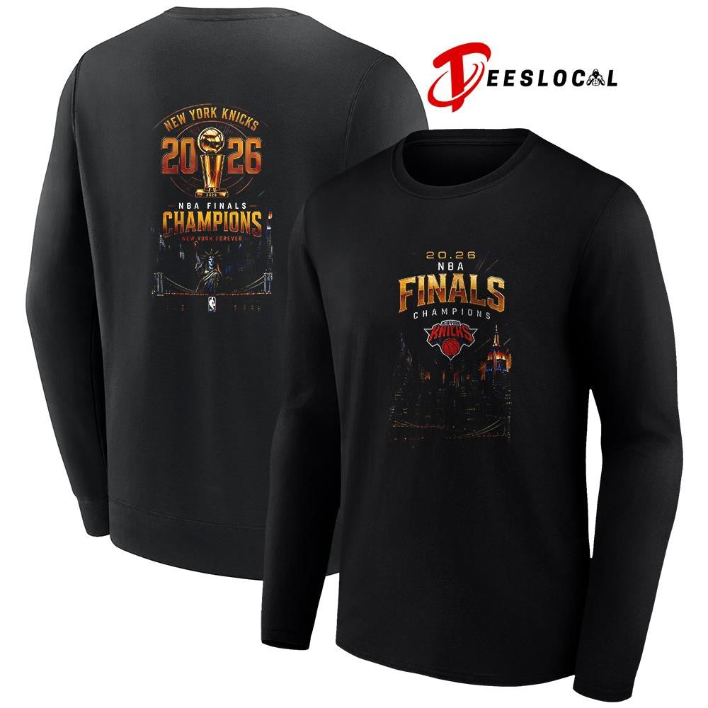 New York Knicks NBA Finals champions ust won city skyline graphic shirt