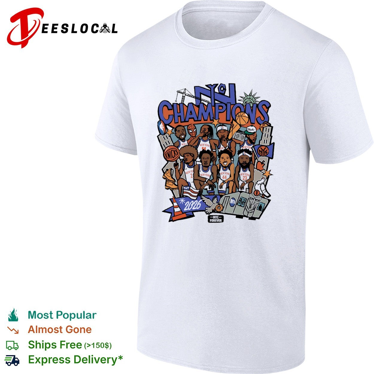 New York Knicks NBA NYC Champions 2026 NYC Forever shirt
