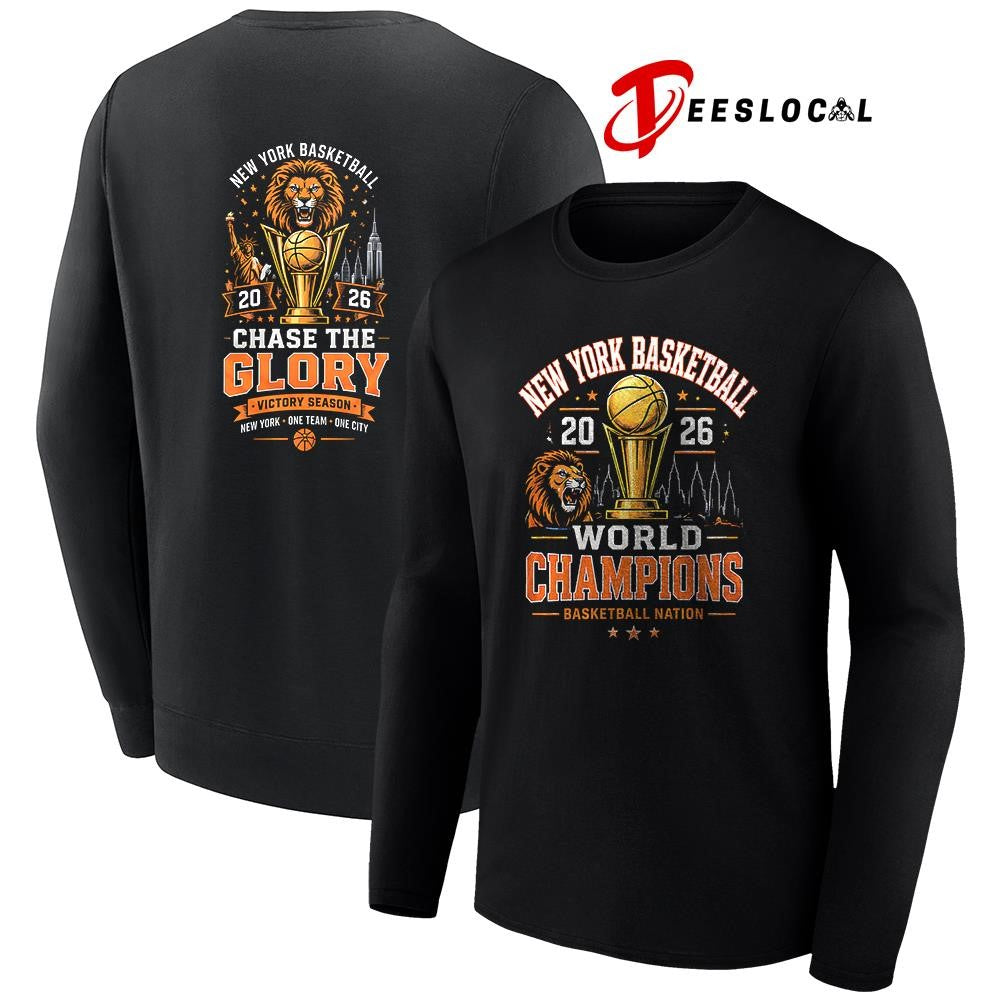 New York Knicks NBA world champions chase the glory victory season shirt