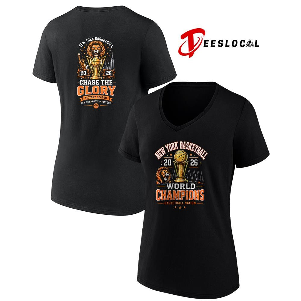 New York Knicks NBA world champions chase the glory victory season shirt