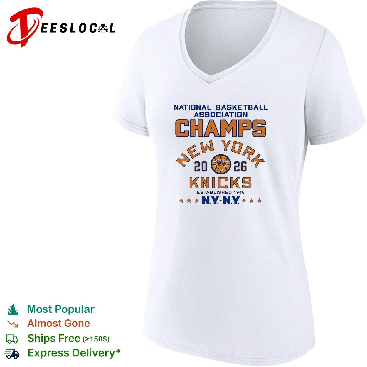 New York Knicks National Basketball Association champs starred established 1946 shirt