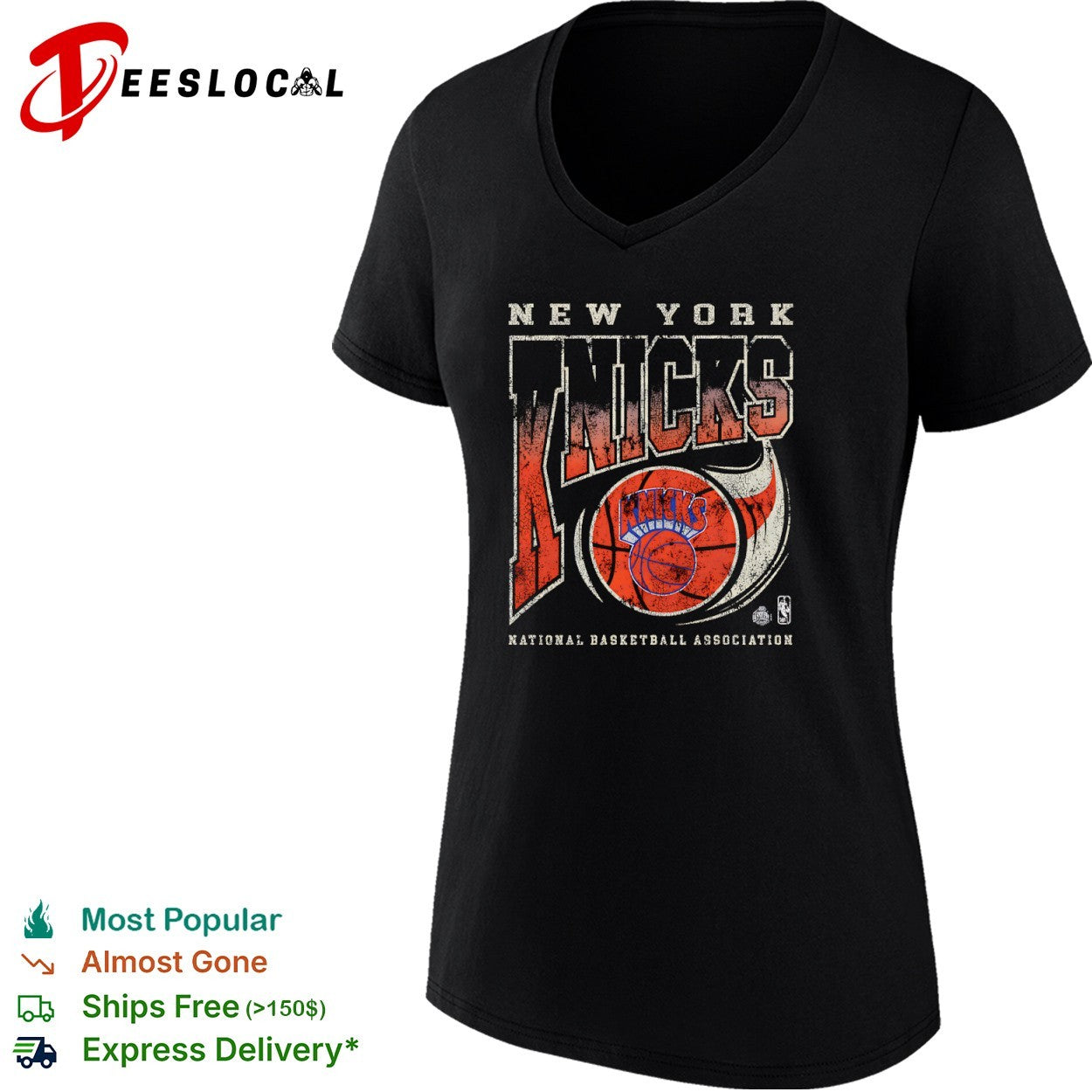 New York Knicks National Basketball Association official team logo basketball shirt