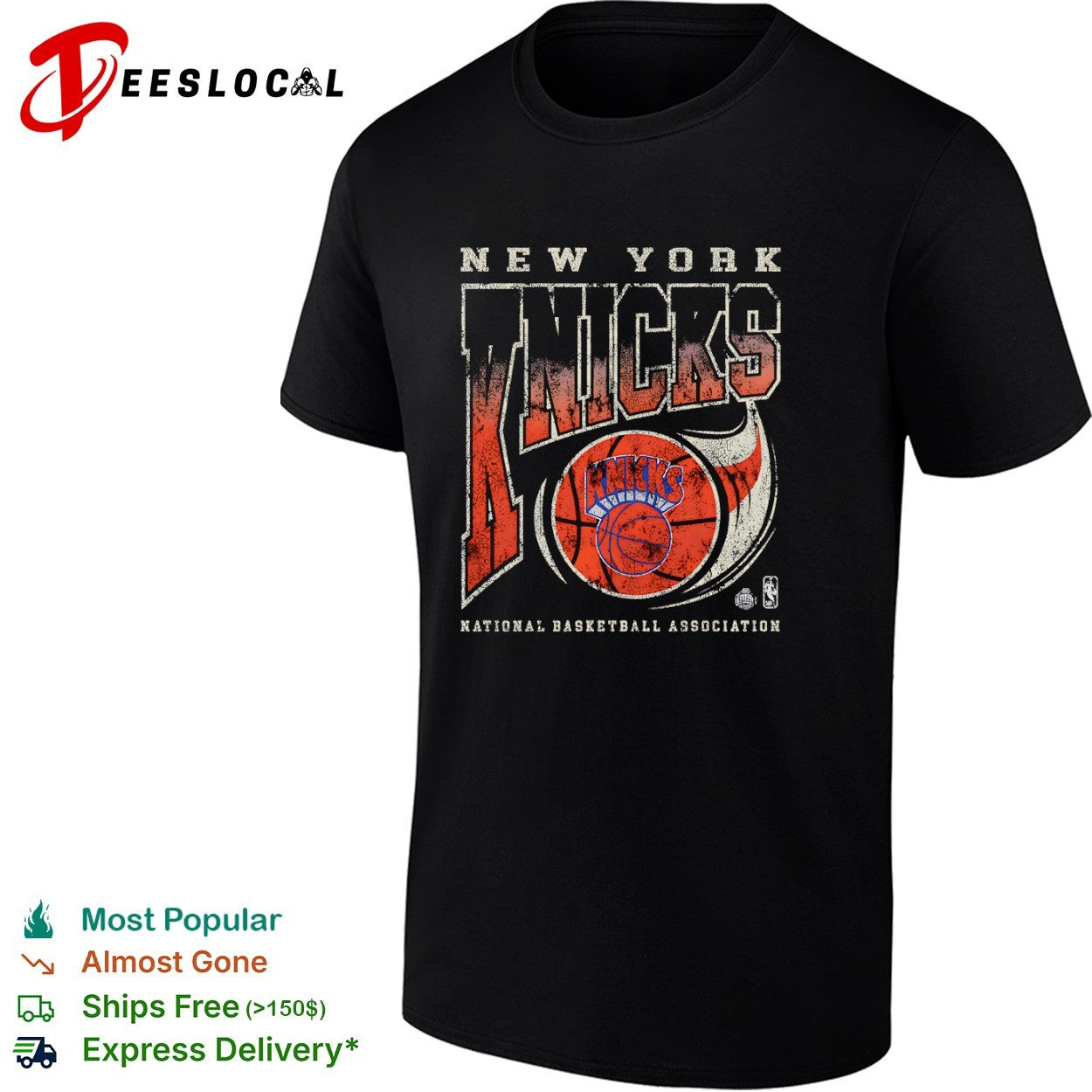 New York Knicks National Basketball Association official team logo basketball shirt