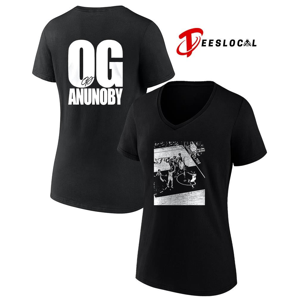 New York Knicks OG Anunoby NBA final signature shirt