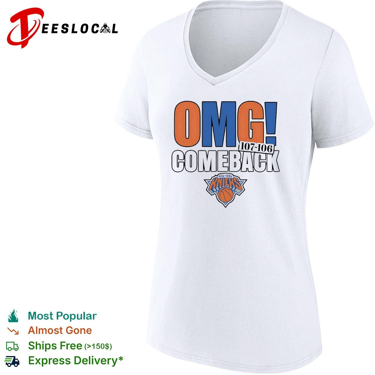 New York Knicks OMG Comeback 107-106 NBA Basketball National Basketball Association shirt