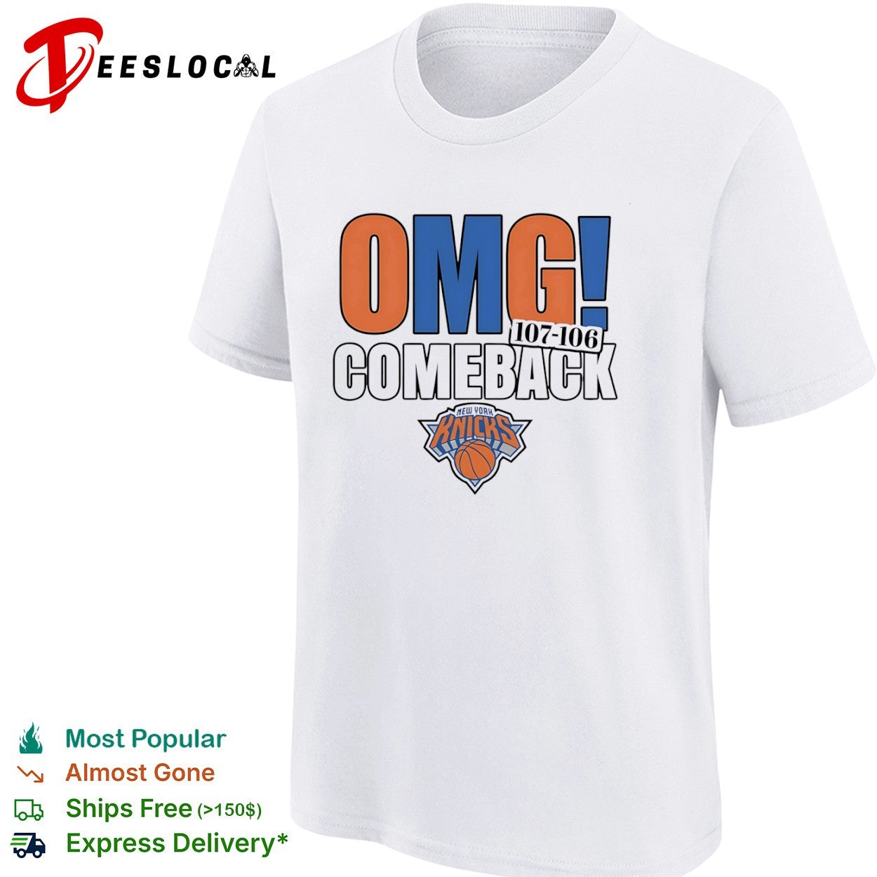 New York Knicks OMG Comeback 107-106 NBA Basketball National Basketball Association shirt