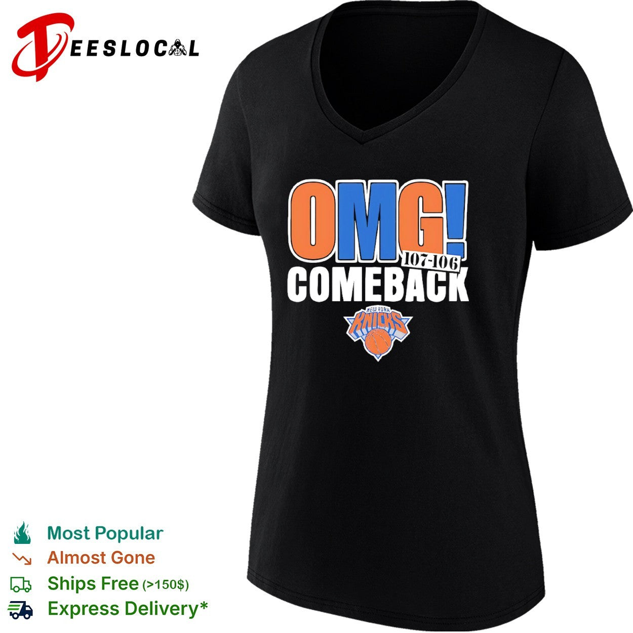 New York Knicks OMG Comeback 107 106 NBA shirt