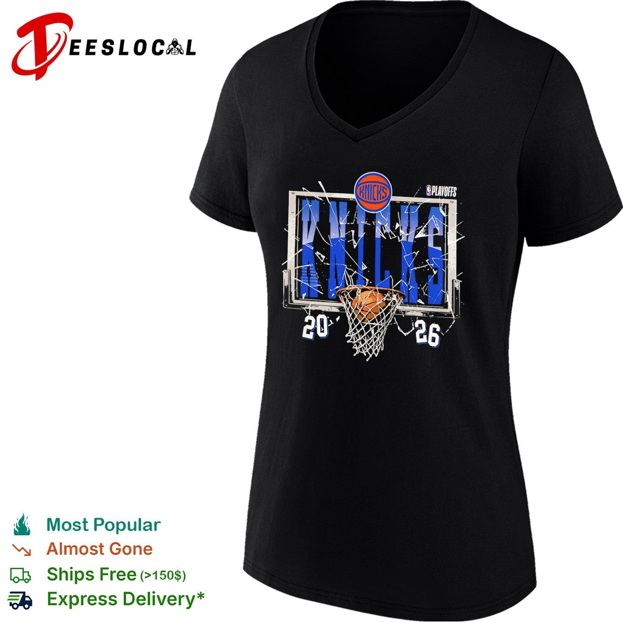 New York Knicks Playoffs 2026 Shattered Backboard Basketball Team Logo NBA shirt