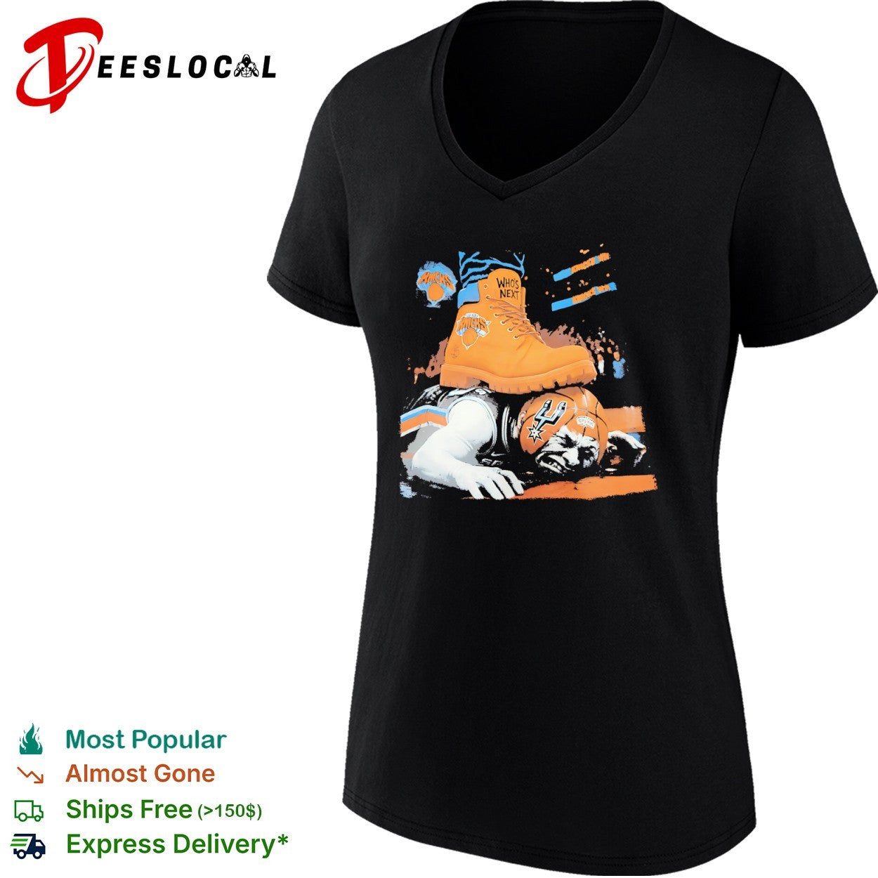 New York Knicks San Antonio Spurs whos next boot ball shirt