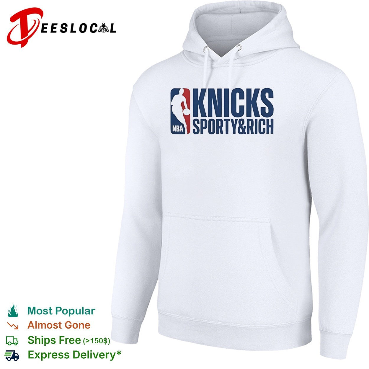 New York Knicks Sporty and Rich bold emblem horizontal logo art shirt