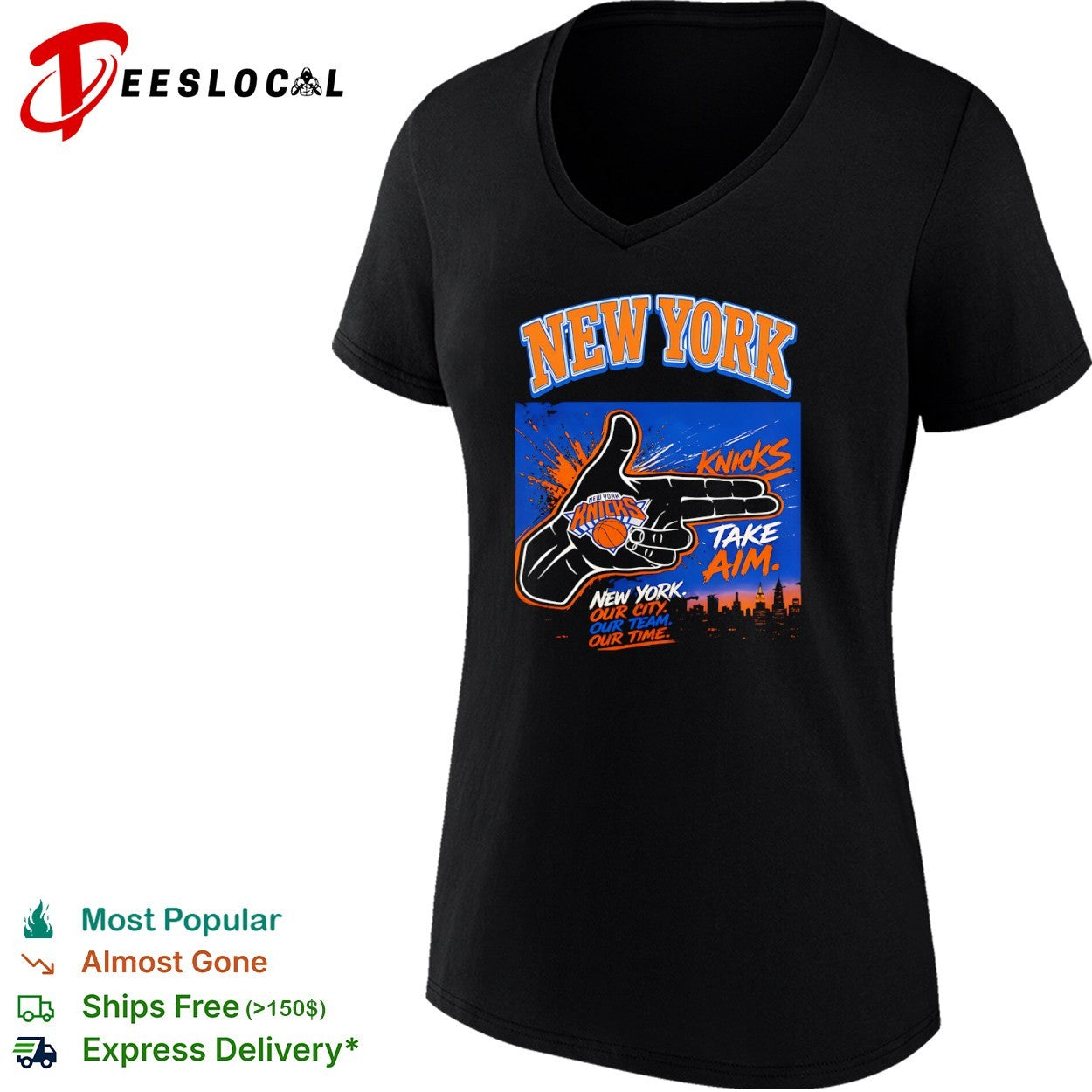 New York Knicks Take Aim Our City Our Team Our Time Basketball shirt