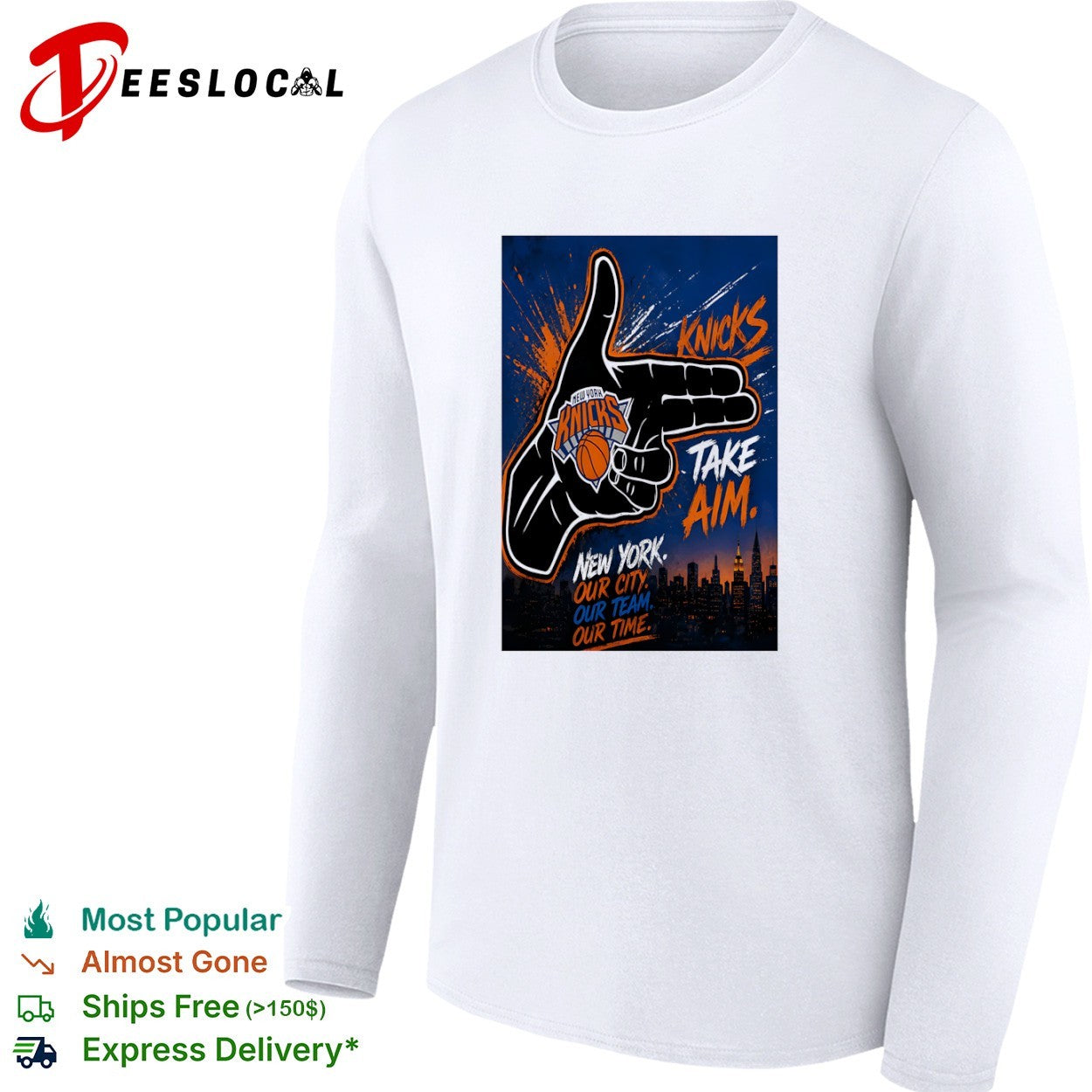 New York Knicks Take Aim Our City Our Team Our Time Basketball League Sports shirt