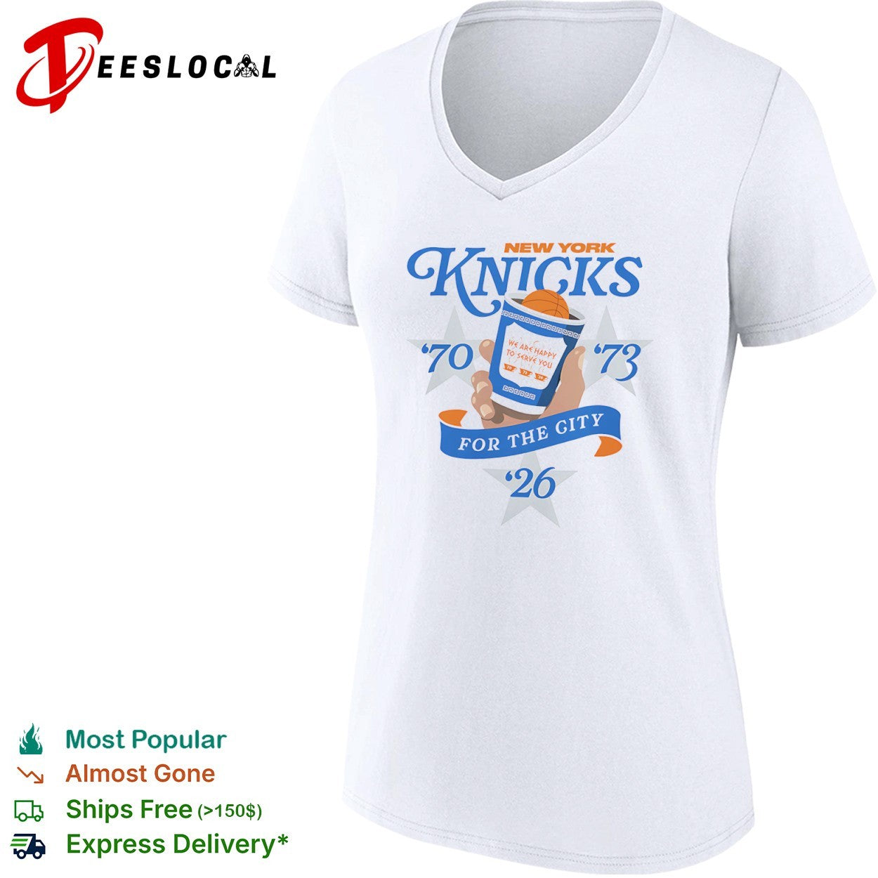 New York Knicks We Are Happy to Serve You For the City basketball 1970-1973 shirt