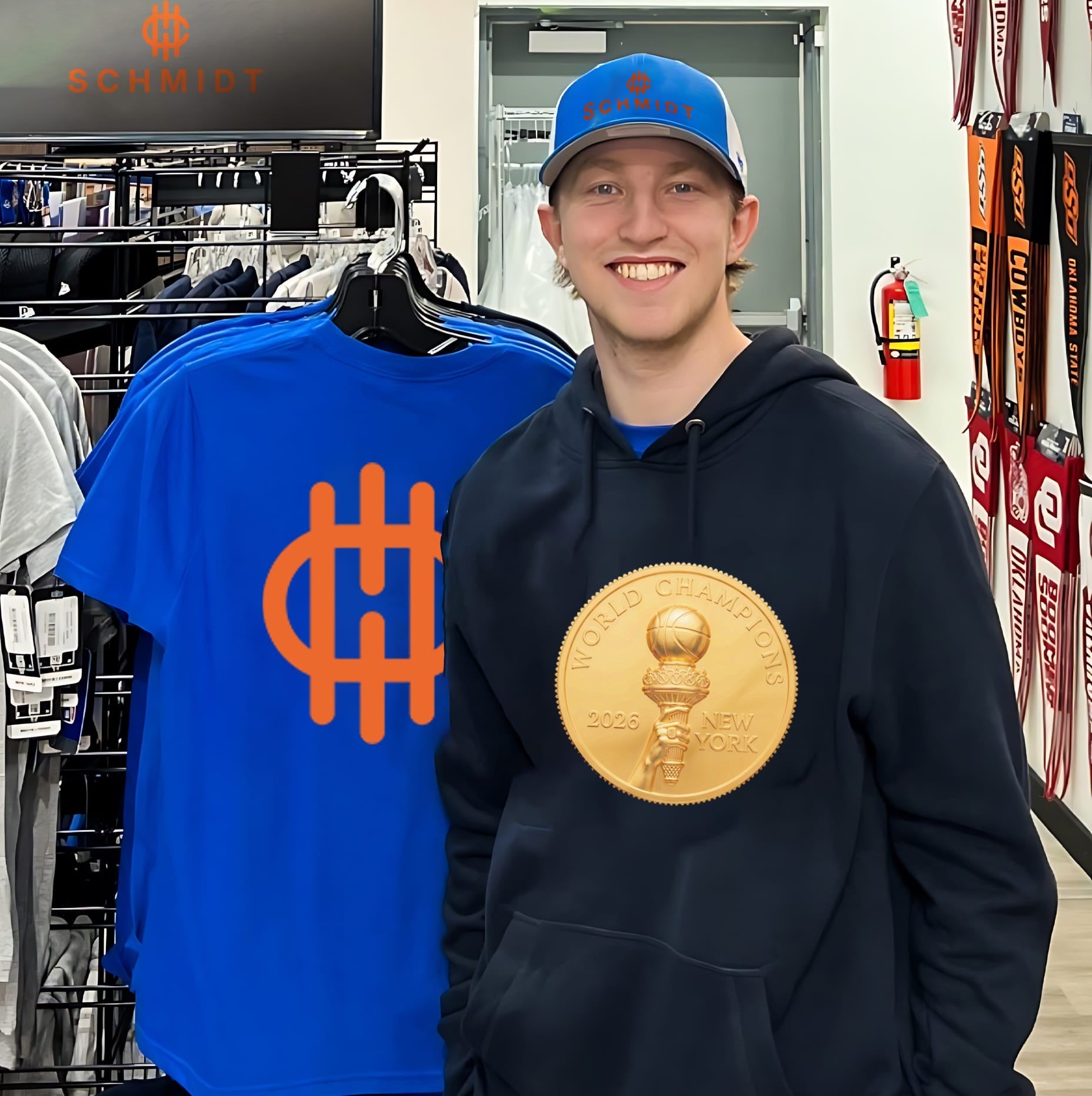 New York Knicks World Champions Coin 2026 trophy shirt