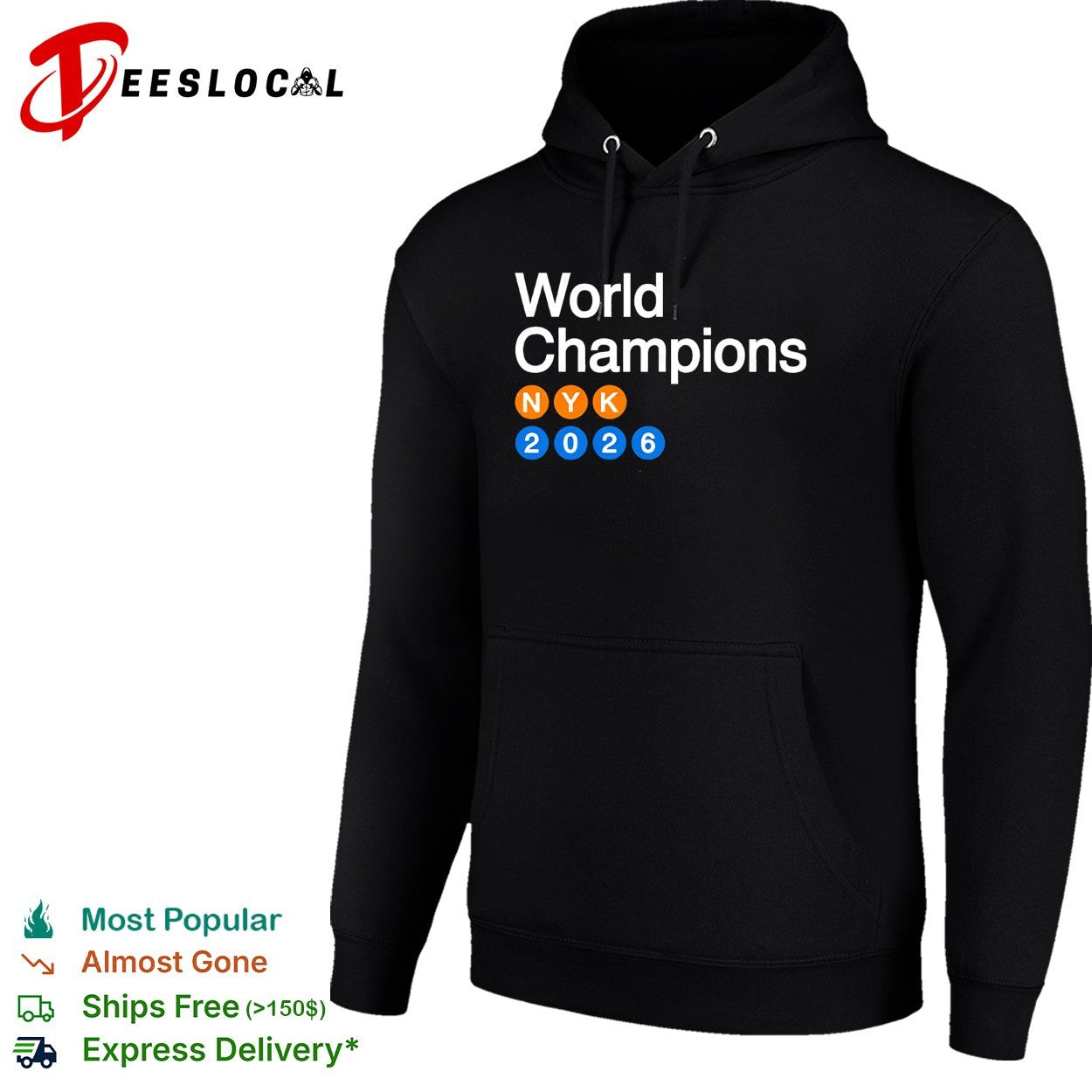 New York Knicks World Champions NYK 2026 subway sign bold art shirt