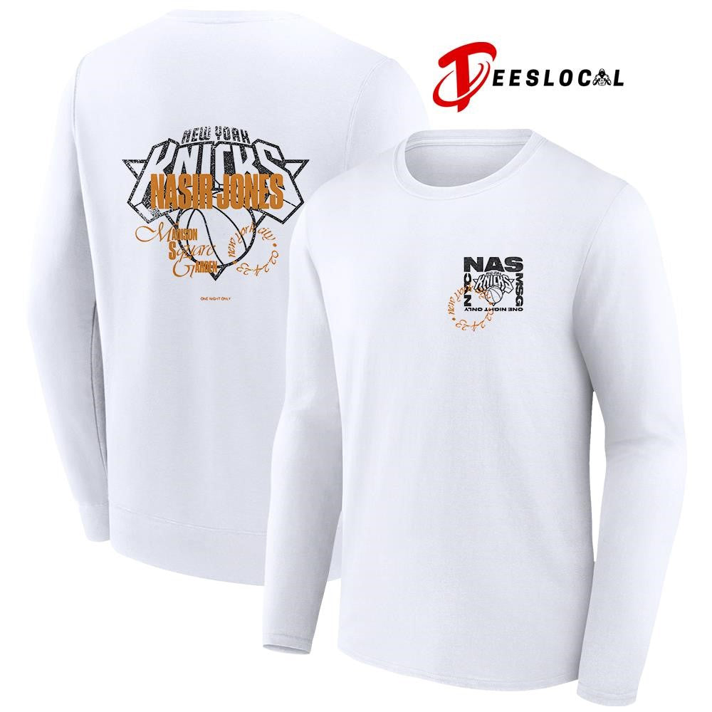 New York Knicks World Champs Naris Jones one night only Madison Square Garden logo shirt