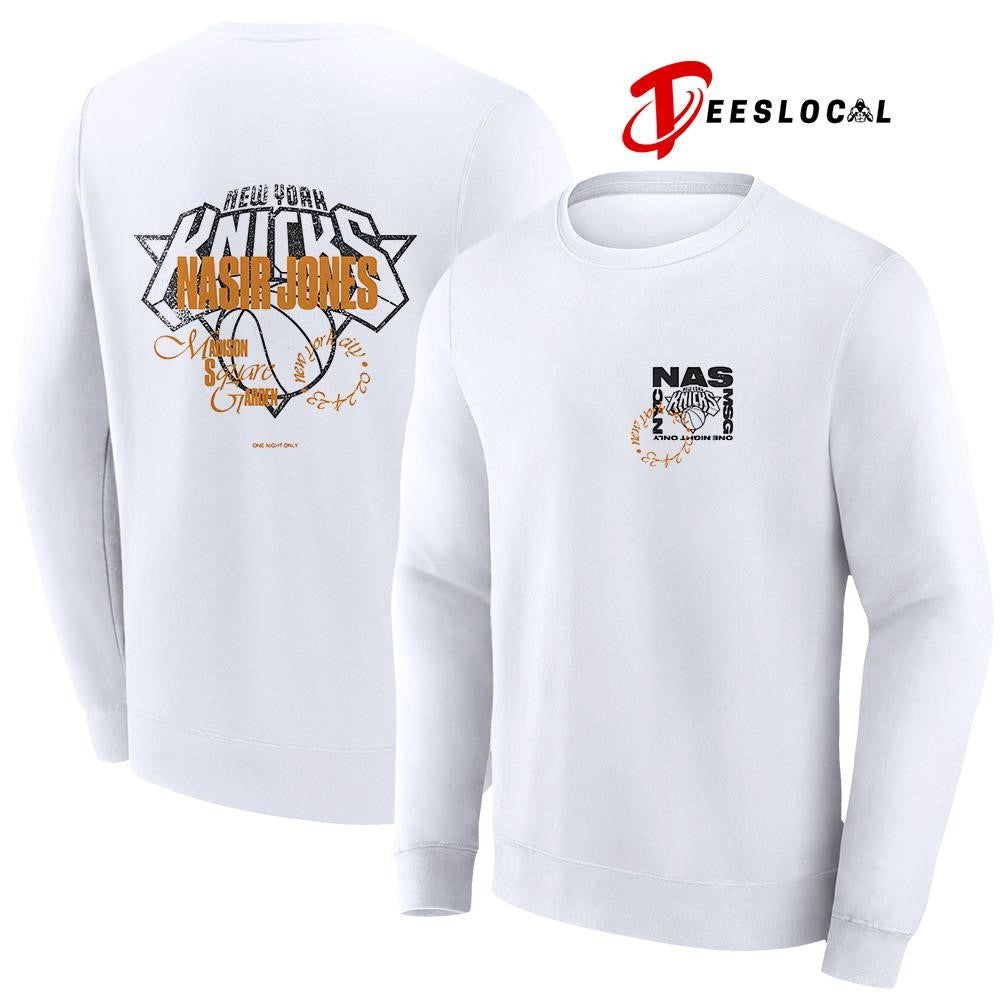 New York Knicks World Champs Naris Jones one night only Madison Square Garden logo shirt