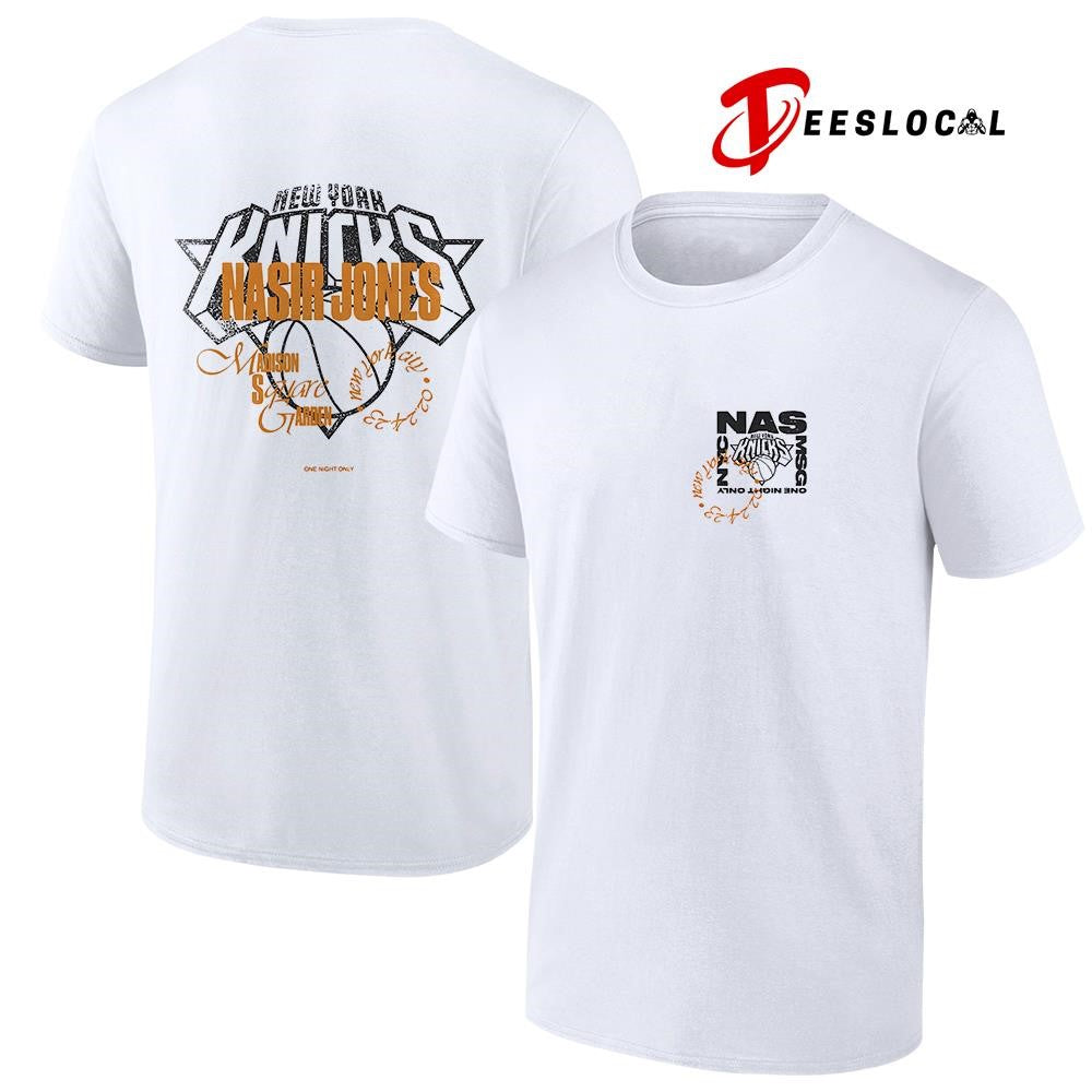 New York Knicks World Champs Naris Jones one night only Madison Square Garden logo shirt