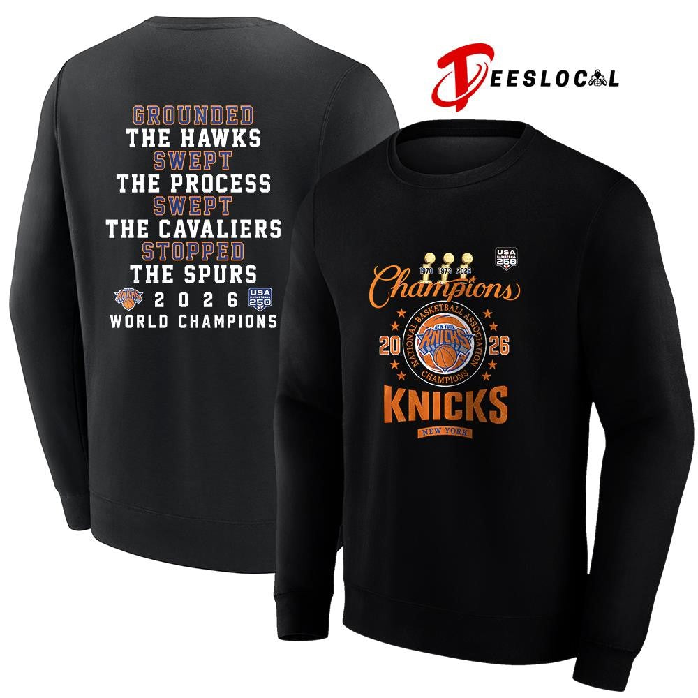 New York Knicks World champions grounded the Hawks swept the Cavaliers stopped the Spurs shirt