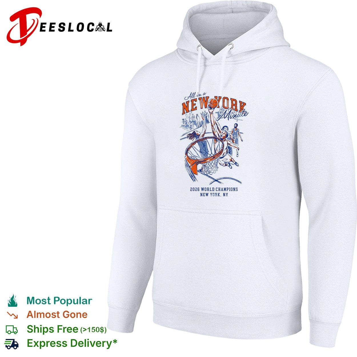 New York Knicks all in a New York minute basketball dunk scene 2026 world champions shirt