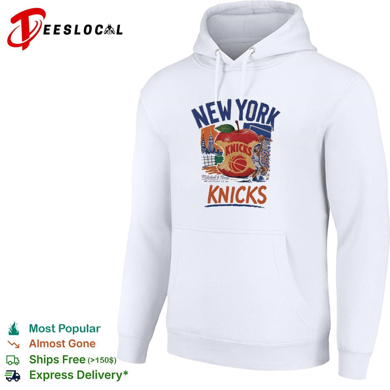 New York Knicks apple skyline vintage badge shirt