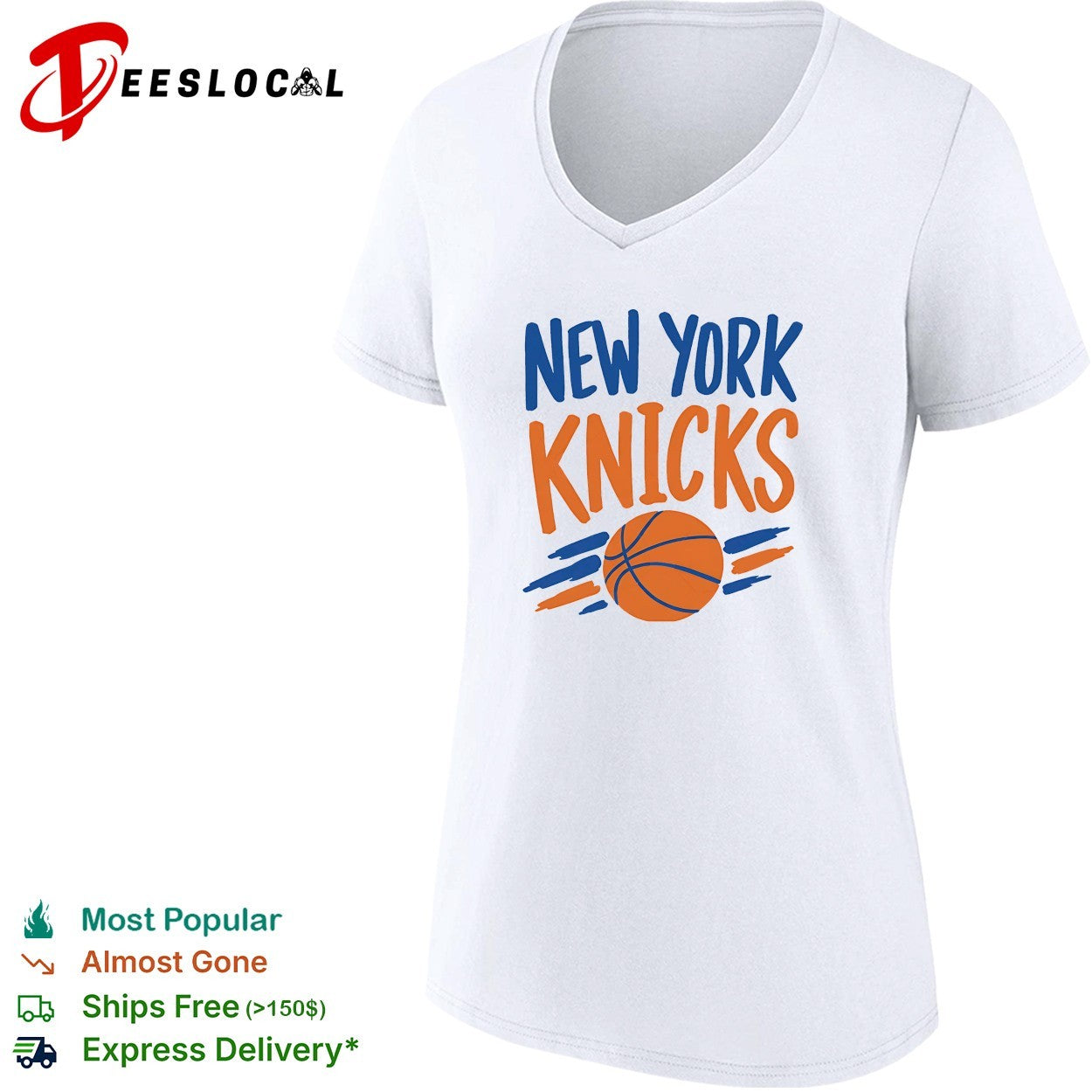 New York Knicks basketball bold colorful brush stroke shirt