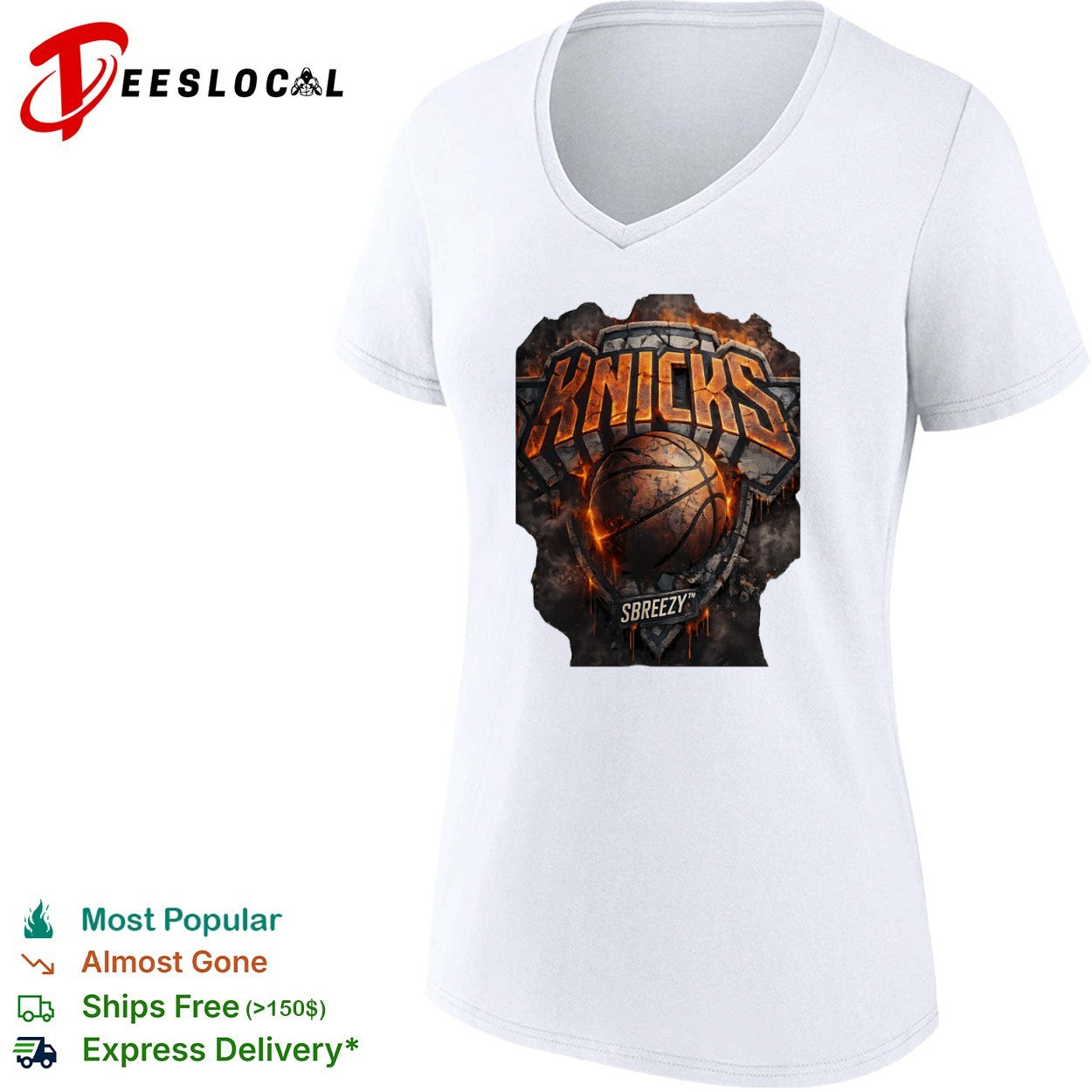 New York Knicks basketball team logo fire shirt