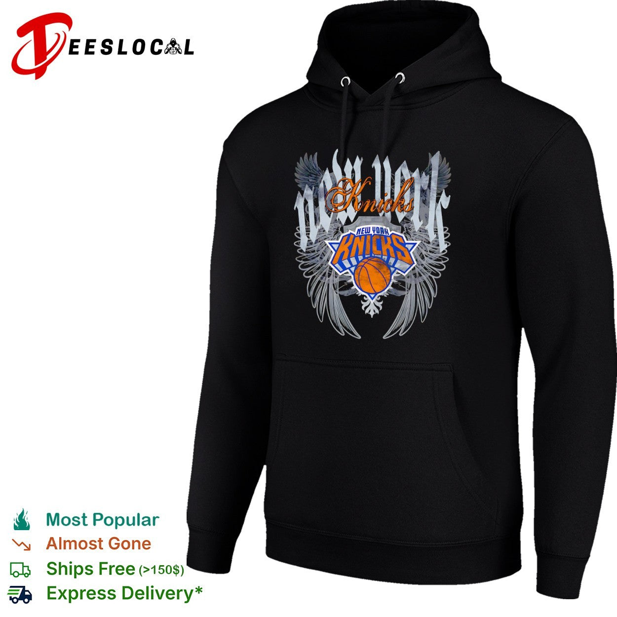New York Knicks basketball wings shield shirt
