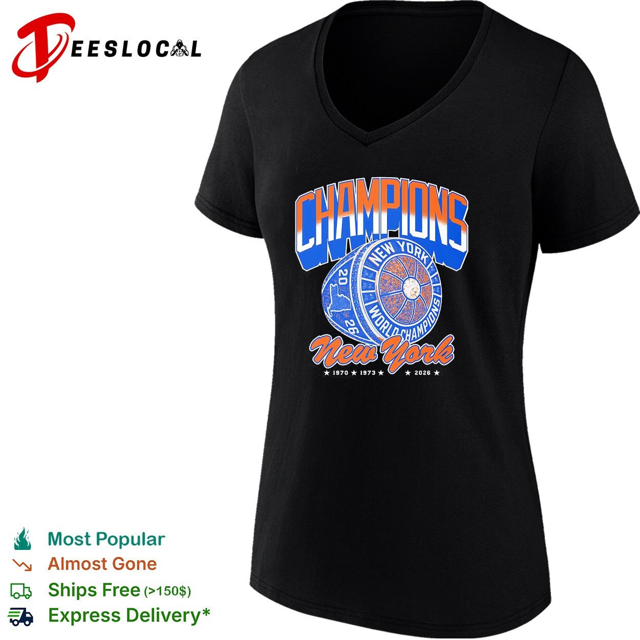 New York Knicks champions world champions ring shirt
