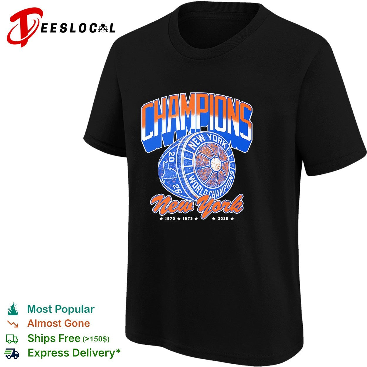 New York Knicks champions world champions ring shirt