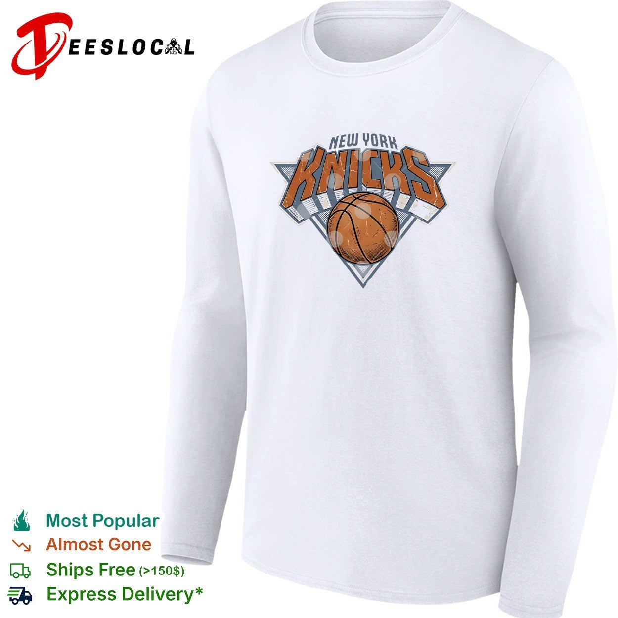 New York Knicks classic logo with basketball vintage shirt