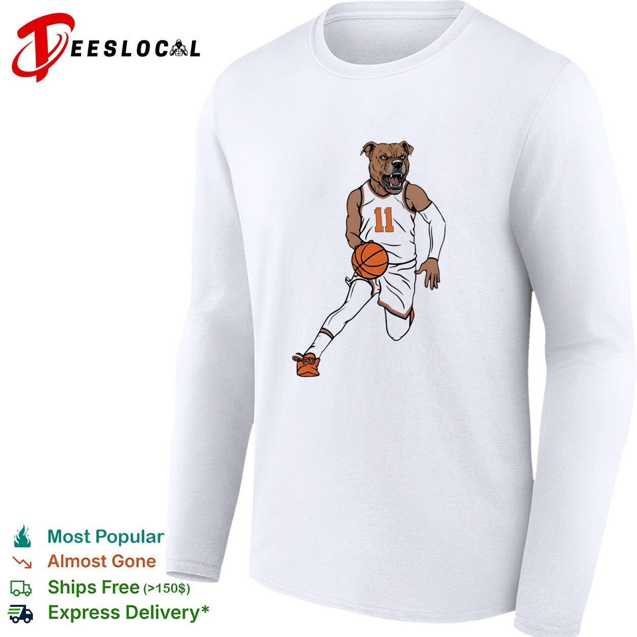 New York Knicks pitbull dog head number 11 jersey dribbling basketball cartoon art shirt