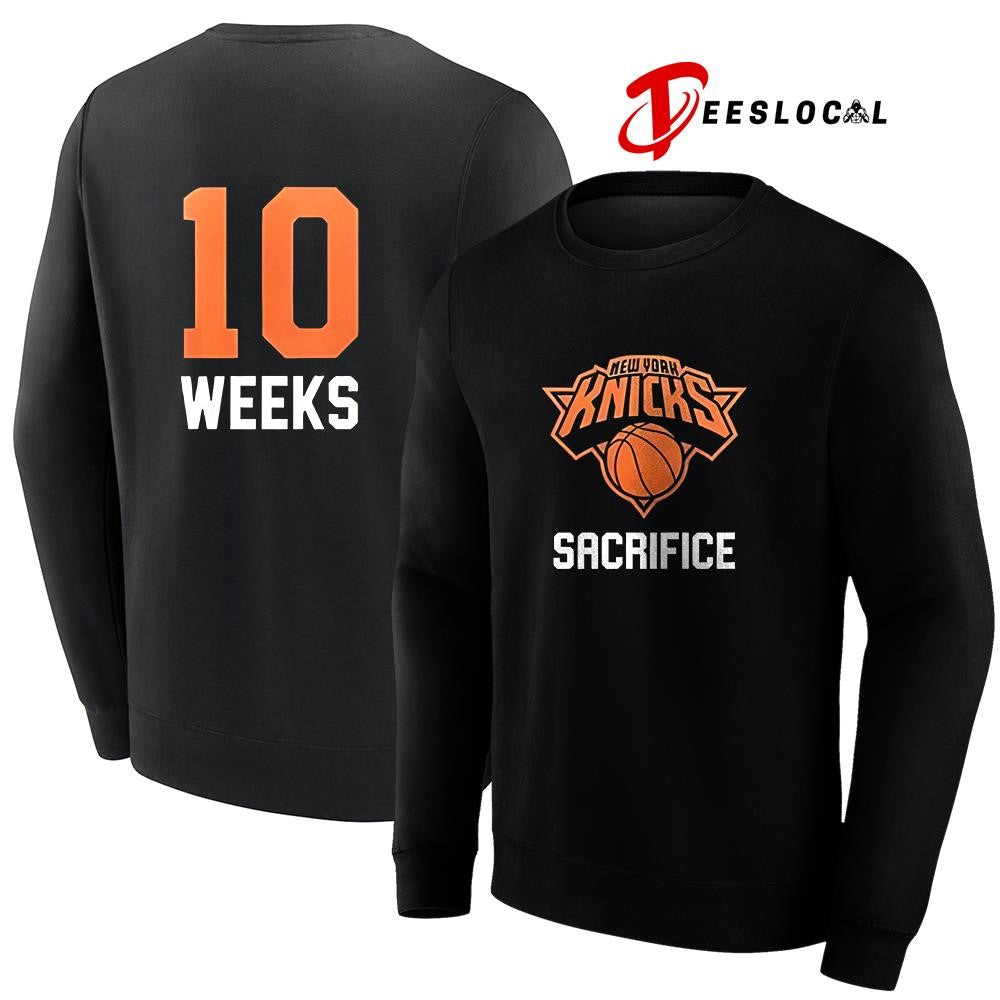 New York Knicks sacrifice 10 Weeks name and number shirt