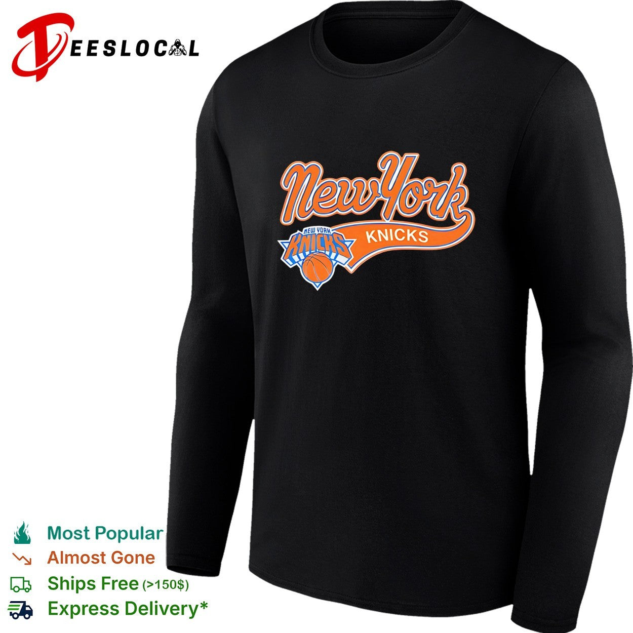 New York Knicks script wordmark bold shirt