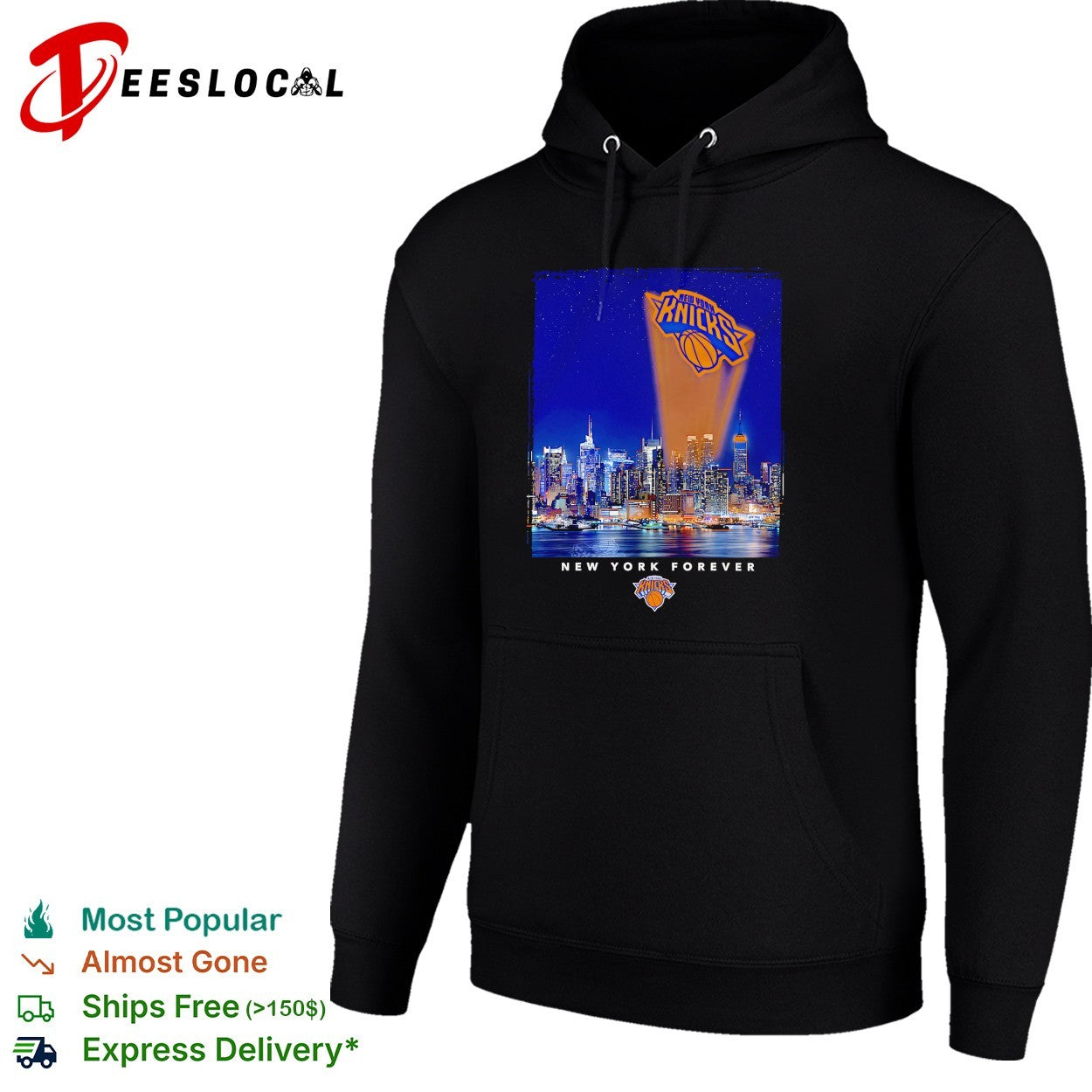 New York Knicks spotlight NYC skyline New York Forever night photo art shirt