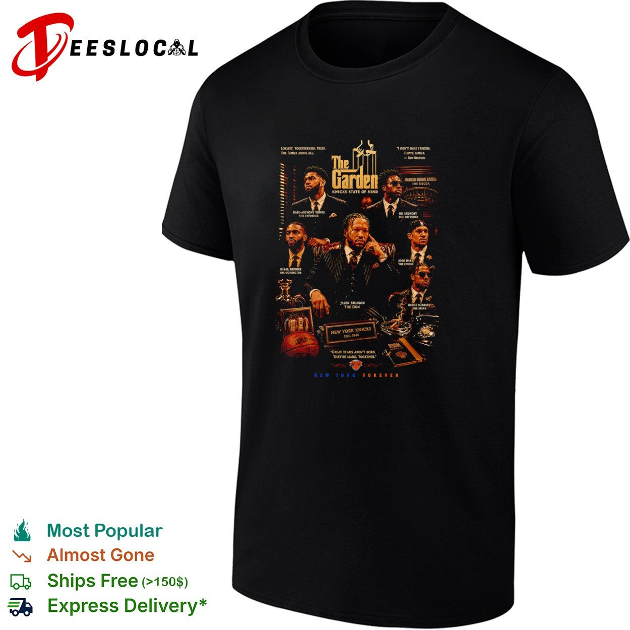 New York Knicks style The Godfather The Garden shirt