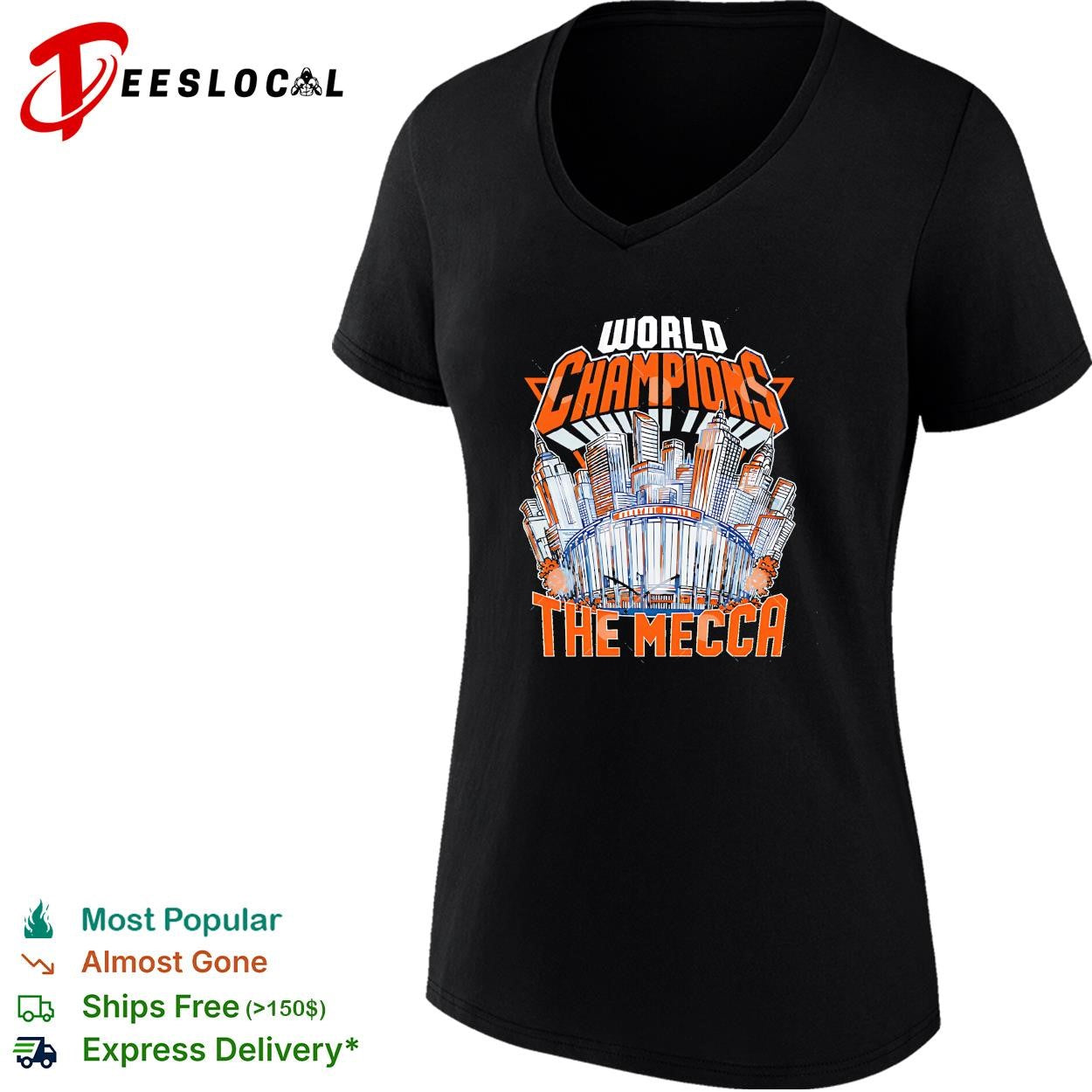 New York Knicks world champions the Mecca New York City skyline basketball arena shirt