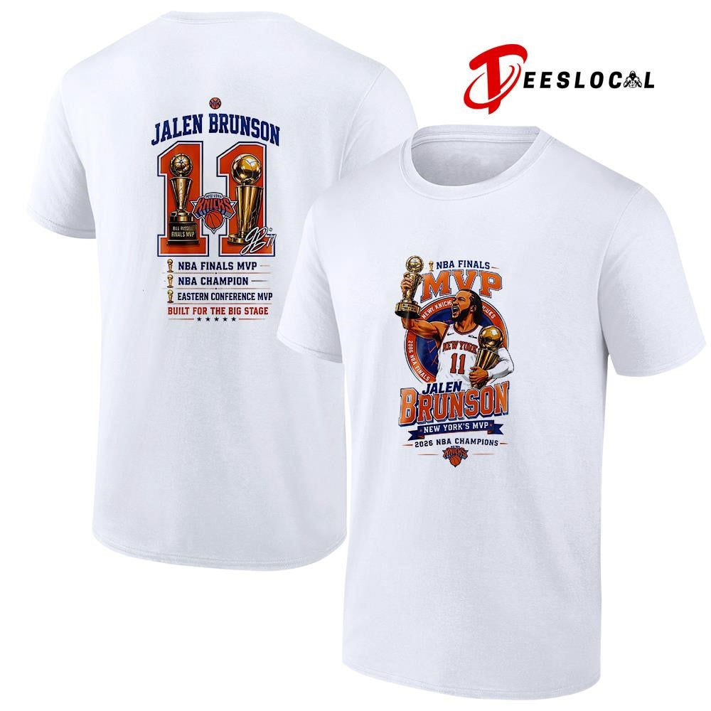 New York Knicks x Jalen Brunson NBA Finals MVP built for the big stage graphic shirt