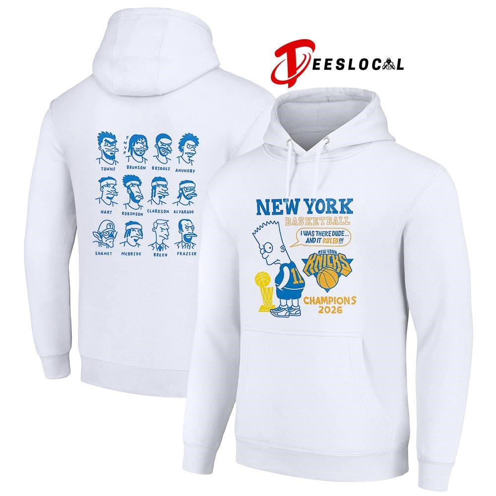 New York Knicks x The Simp Bart I was there dude and it ruled cartoon parody shirt