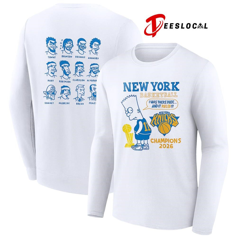 New York Knicks x The Simp Bart I was there dude and it ruled cartoon parody shirt