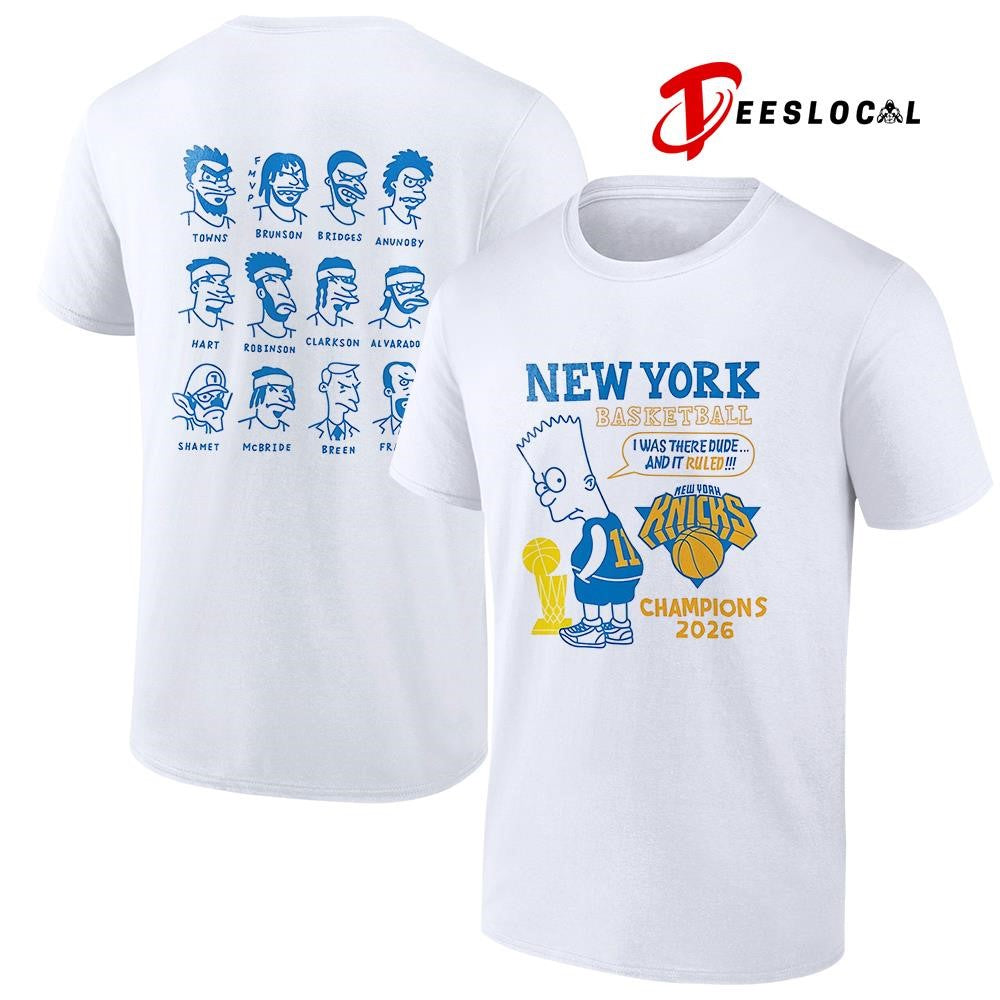 New York Knicks x The Simp Bart I was there dude and it ruled cartoon parody shirt