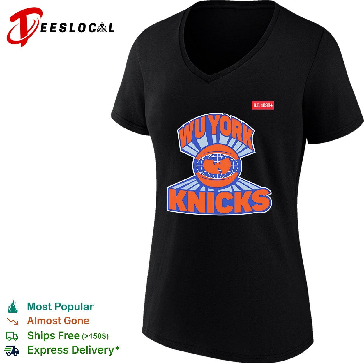 New York Knicks x Wu-Tang style globe parody mashup shirt