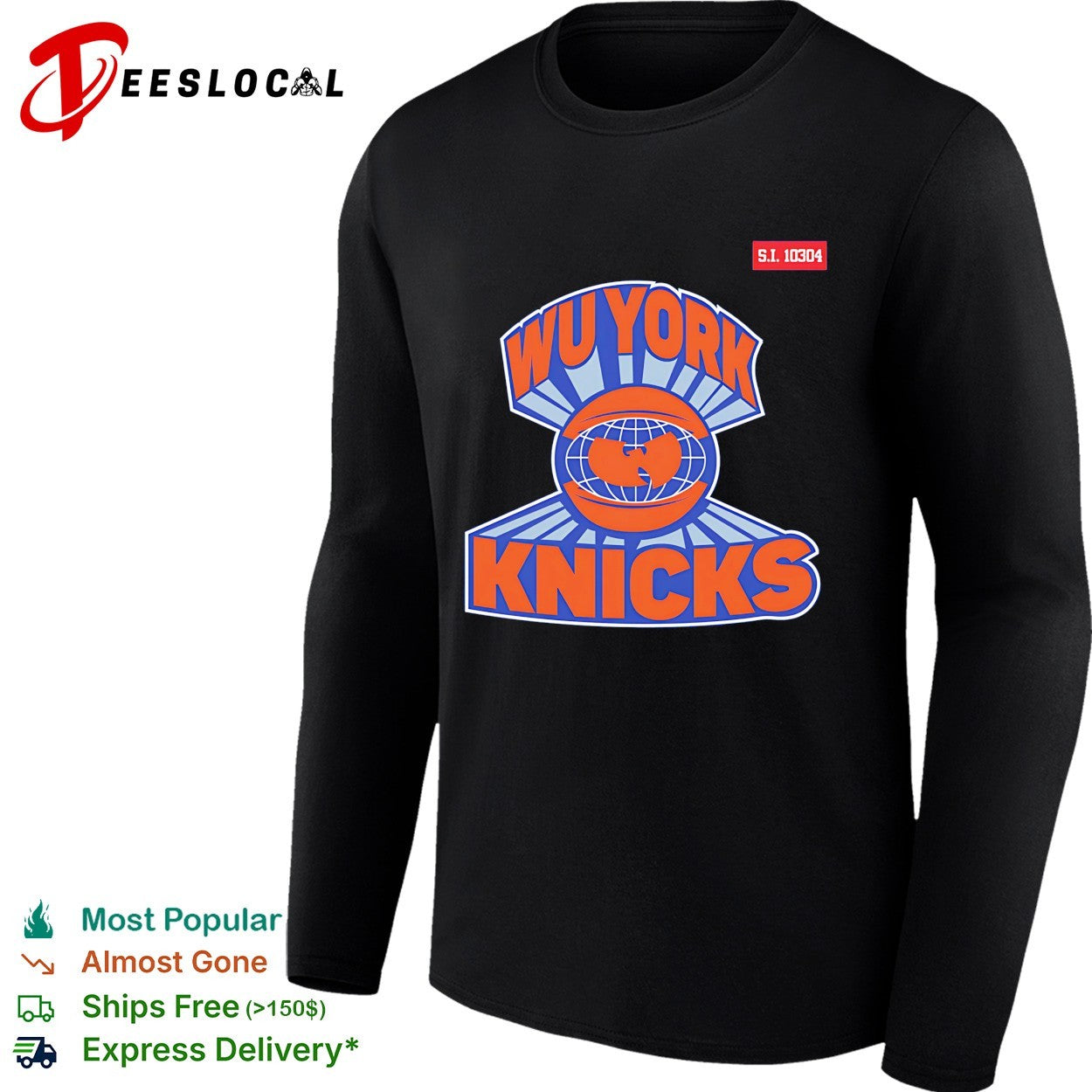 New York Knicks x Wu-Tang style globe parody mashup shirt