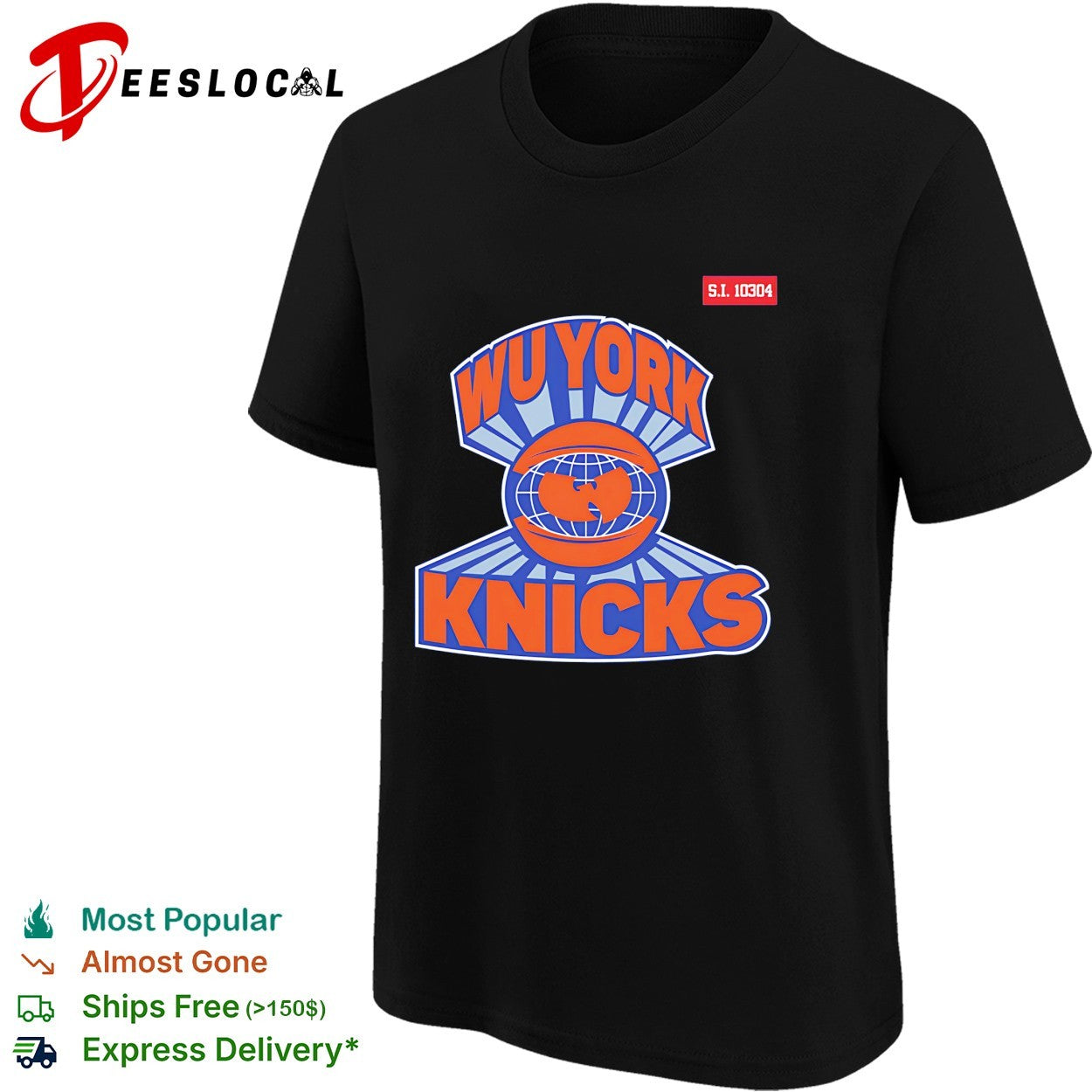 New York Knicks x Wu-Tang style globe parody mashup shirt