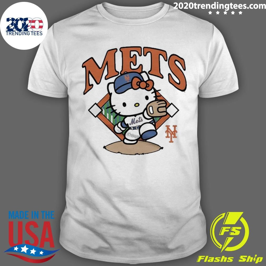 New York Mets Mlb X Hello Kitty Shirt