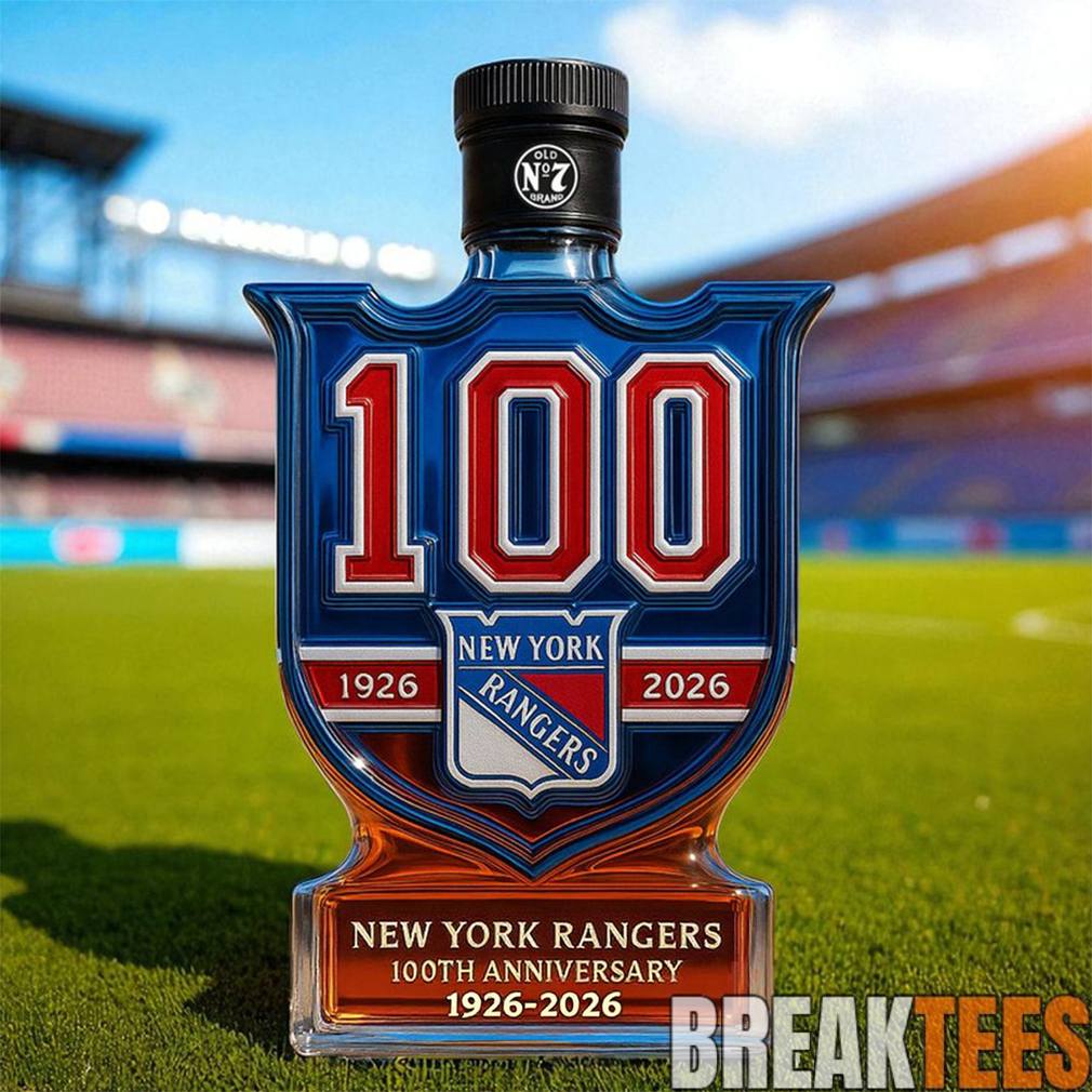 New York Rangers 100th Anniversary Limited Edition Whiskey Bottle